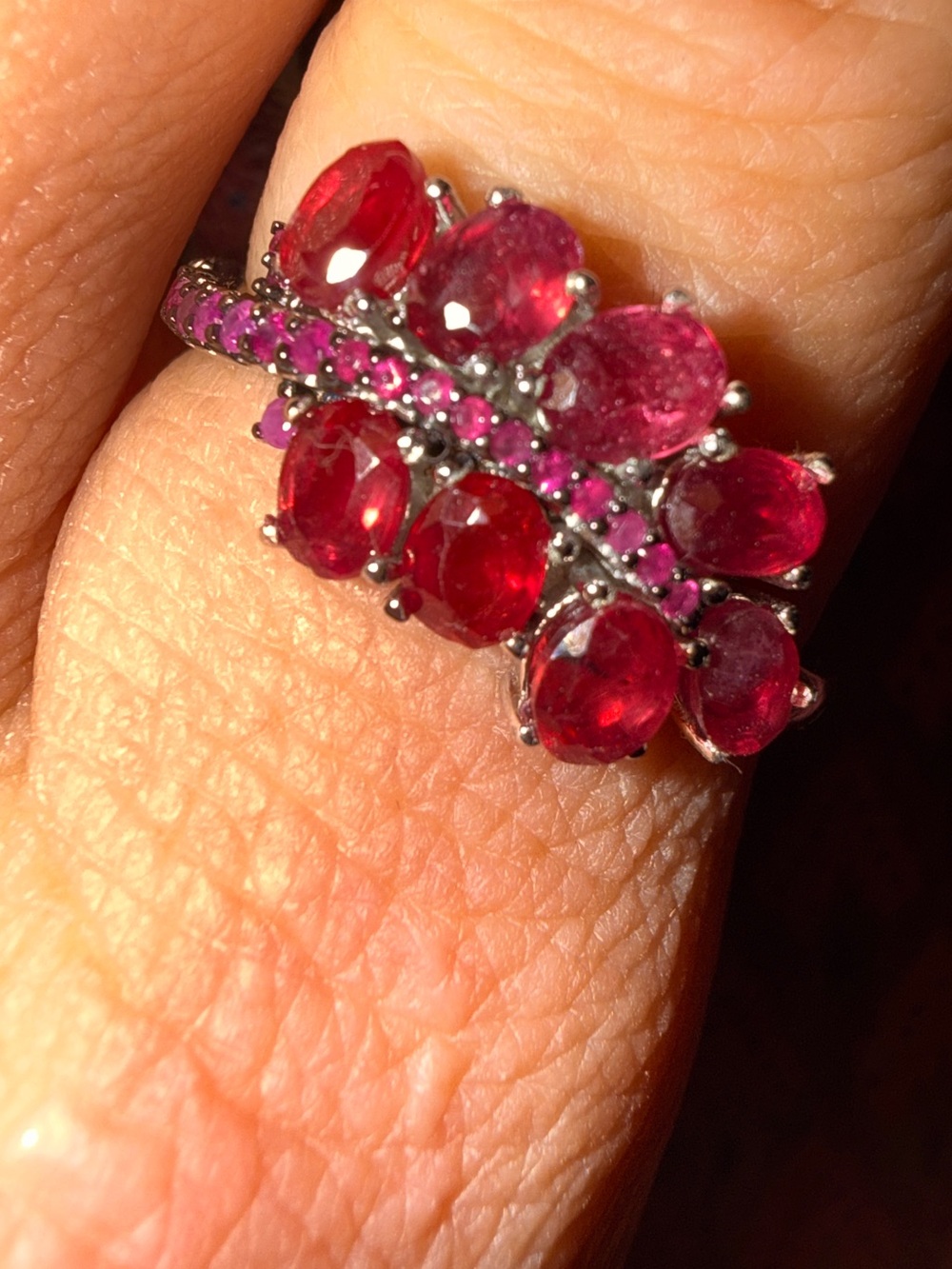 New 925 Sterling Silver Ruby ring size 9